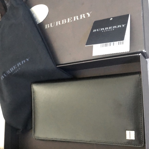 EUC [Burberry] Black Leather Luxury Bi-Fold Wallet w/ Box & Dust Bag! - Picture 15 of 16